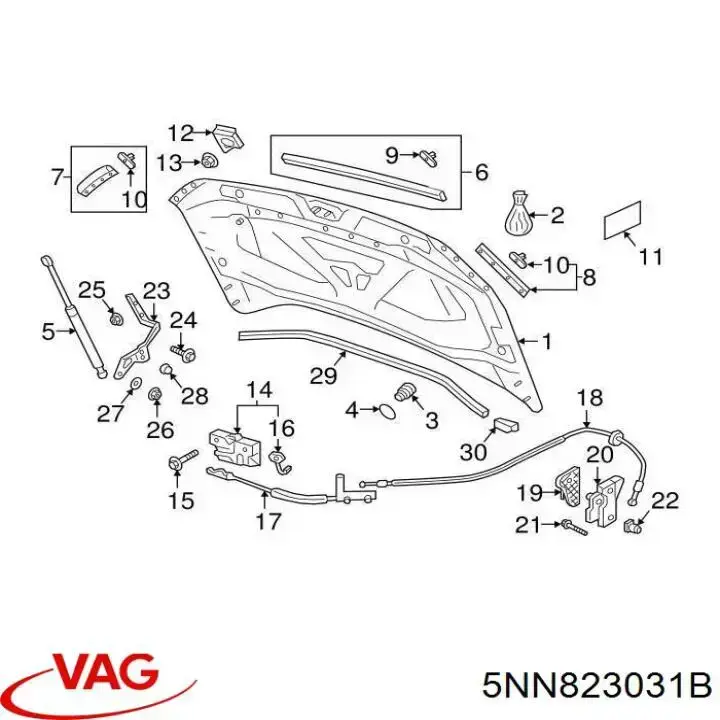 5NN823031B VAG Capota