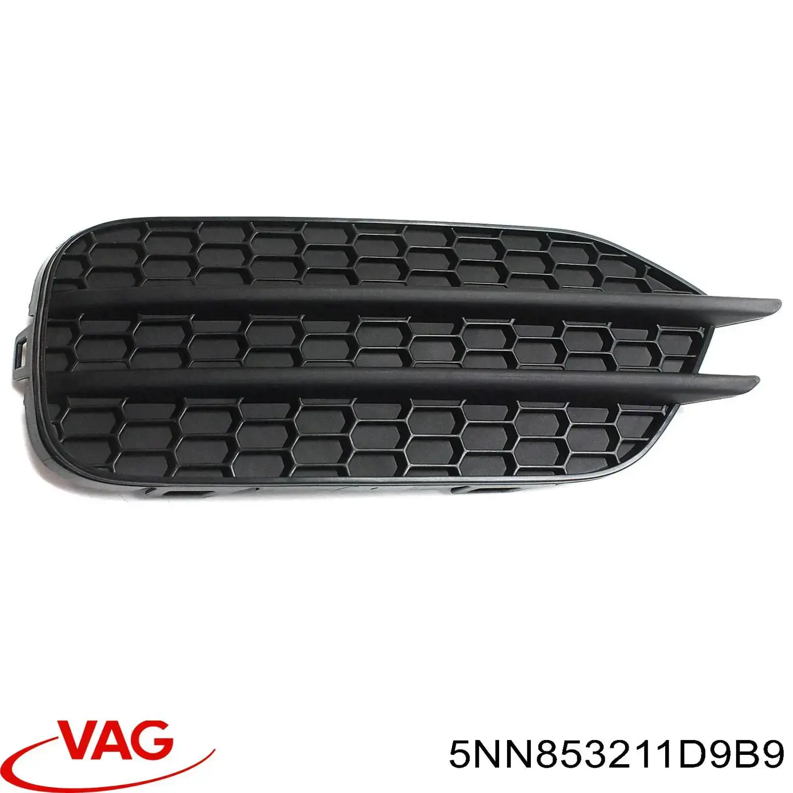 5NN853211D9B9 VAG Grelha esquerda inferior do pára-choque dianteiro