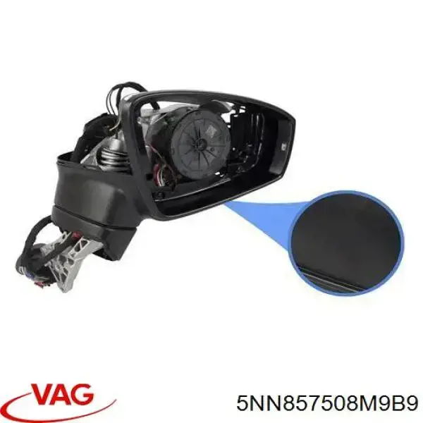 Espelho de retrovisão direito VAG 5NN857508M9B9 preço, a partir de 403,29 USD