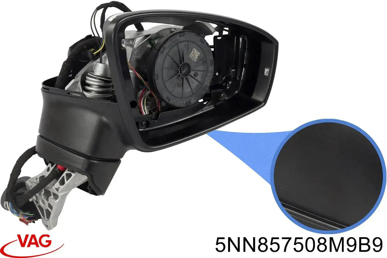 5NN857508M9B9 VAG Espelho de retrovisão direito