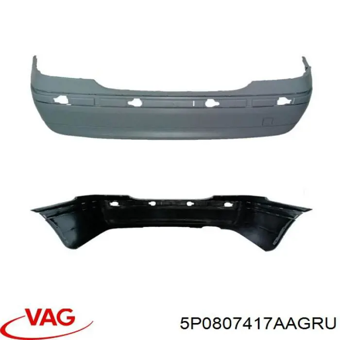 Pára-choque traseiro VAG 5P0807417AAGRU preço, a partir de 262,20 USD