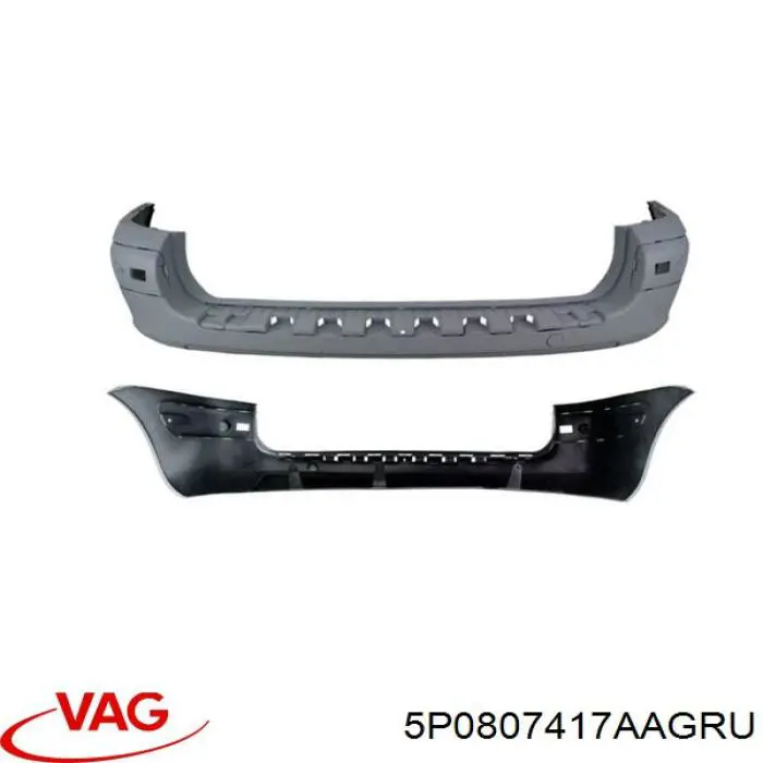Compre 5P0807417AAGRU VAG Pára-choque traseiro