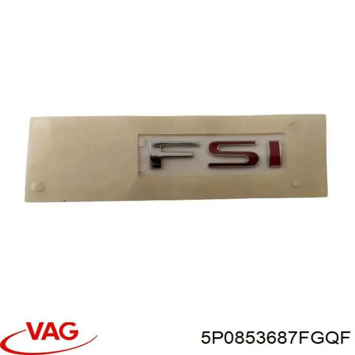 5P0853687FGQF VAG Emblema de tampa de porta-malas (emblema de firma)