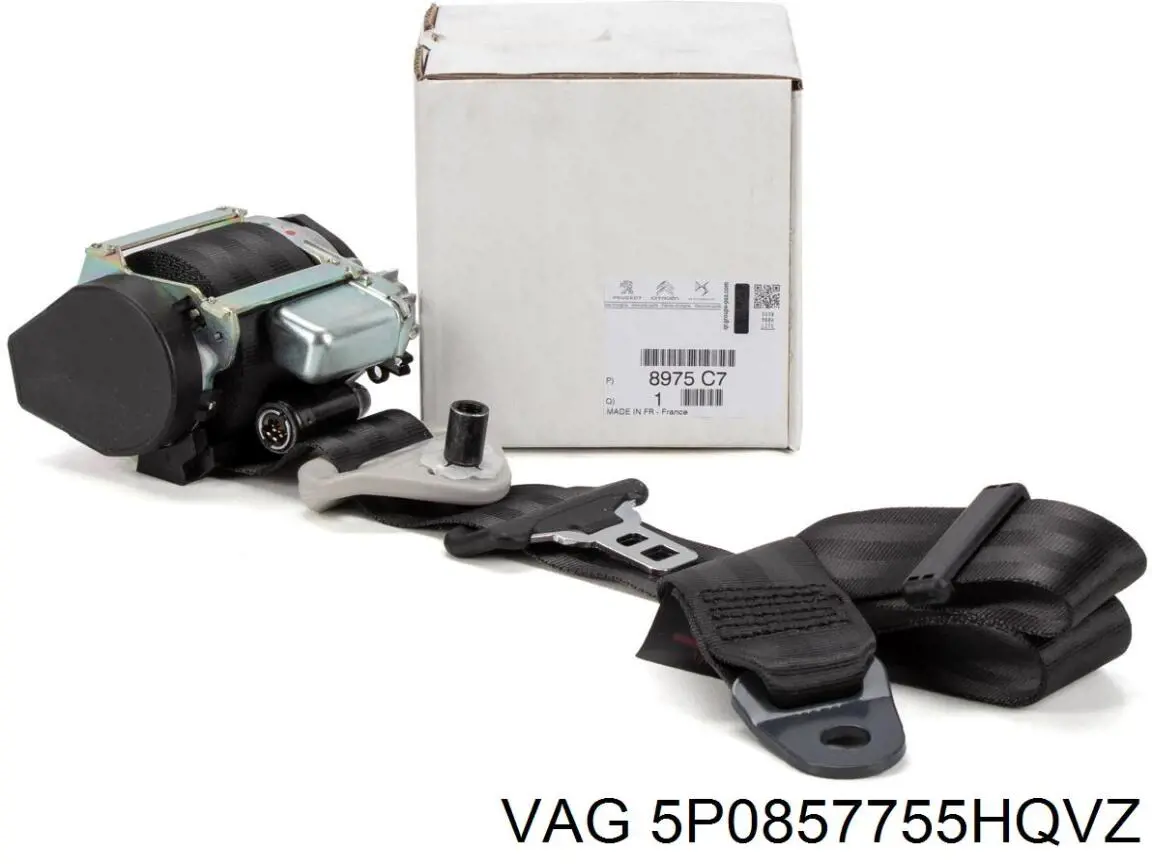 5P0857755HQVZ VAG Correia de segurança dianteira esquerda