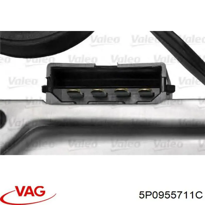5P0955711C VAG Motor de limpador pára-brisas de vidro traseiro