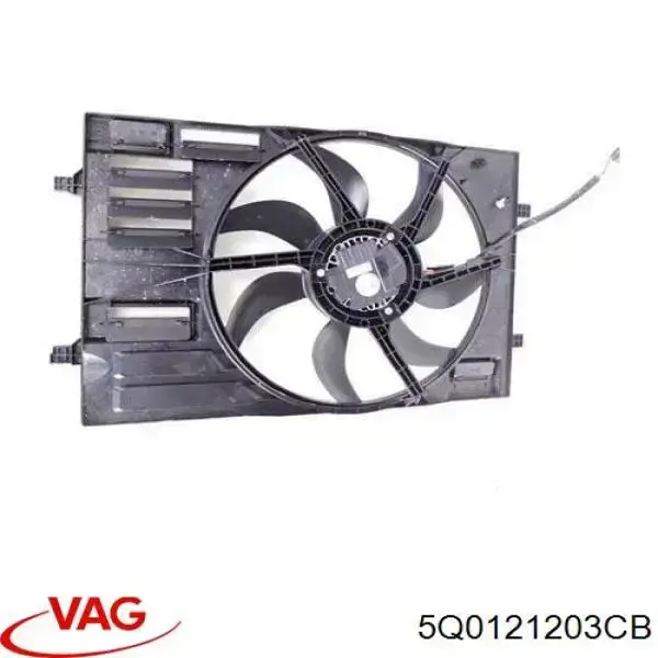 Difusor do radiador de esfriamento, montado com motor e roda de aletas VAG 5Q0121205D preço, a partir de 96,69 USD