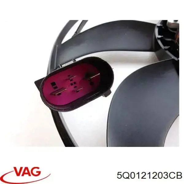 Compre 5Q0121205D VAG Difusor do radiador de esfriamento, montado com motor e roda de aletas