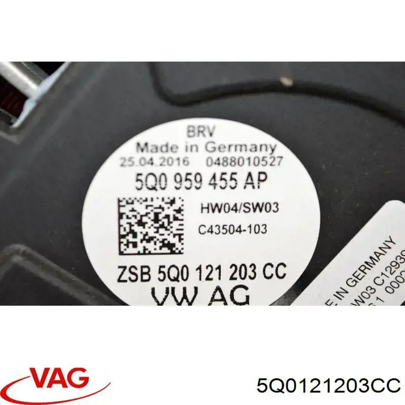 Difusor do radiador de esfriamento, montado com motor e roda de aletas VAG 5Q0121203BK preço, a partir de 235,36 USD