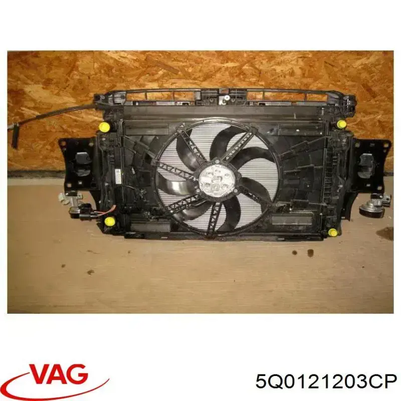 5Q0121203CP VAG Ventilador elétrico de esfriamento montado (motor + roda de aletas)