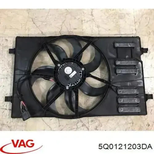 5Q0121203DA VAG Ventilador elétrico de esfriamento montado (motor + roda de aletas)