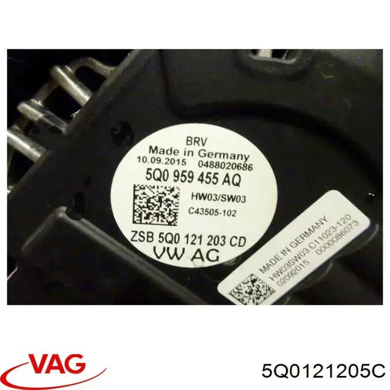5Q0121205C VAG Difusor do radiador de esfriamento