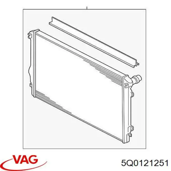 Radiador de esfriamento de motor VAG 5Q0121251 preço, a partir de 111,73 USD