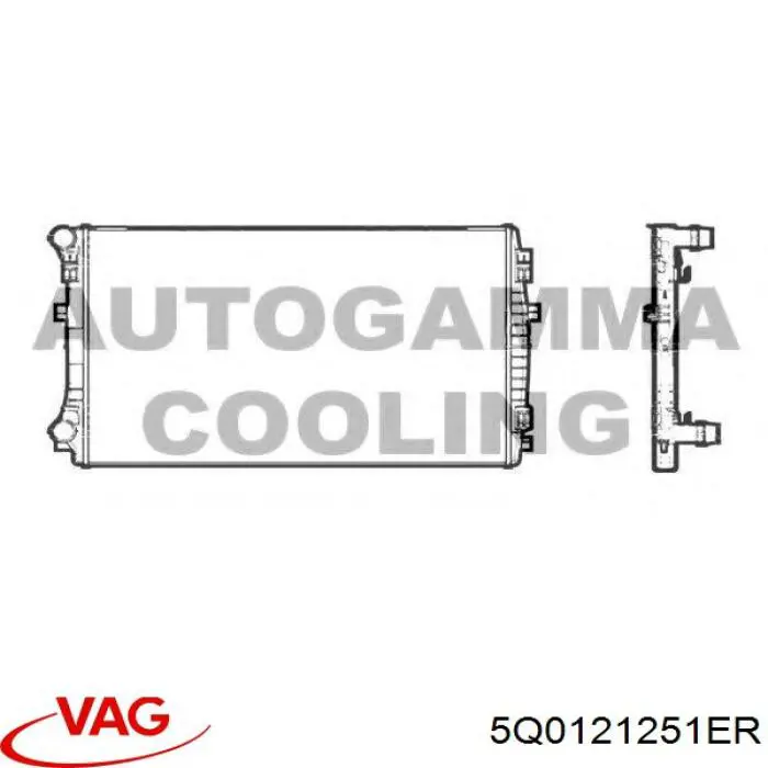 Compre 5Q0121251ER VAG Radiador de esfriamento de motor