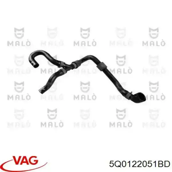 5Q0122051BD VAG Mangueira (cano derivado) inferior do radiador de esfriamento