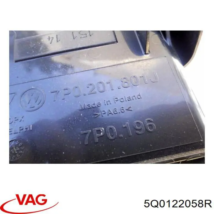 5Q0122058R VAG Válvula de forno (de aquecedor)