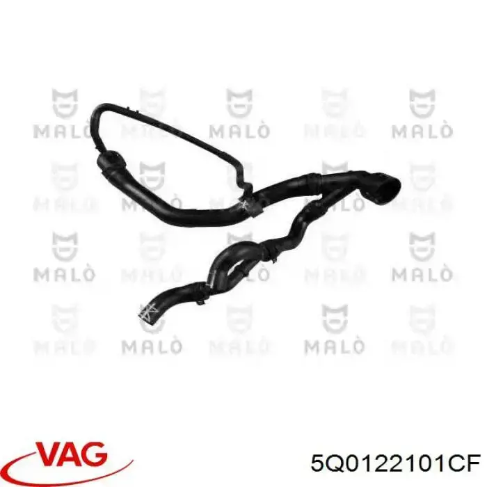 5Q0122101CF VAG Mangueira (cano derivado) do radiador de esfriamento superior