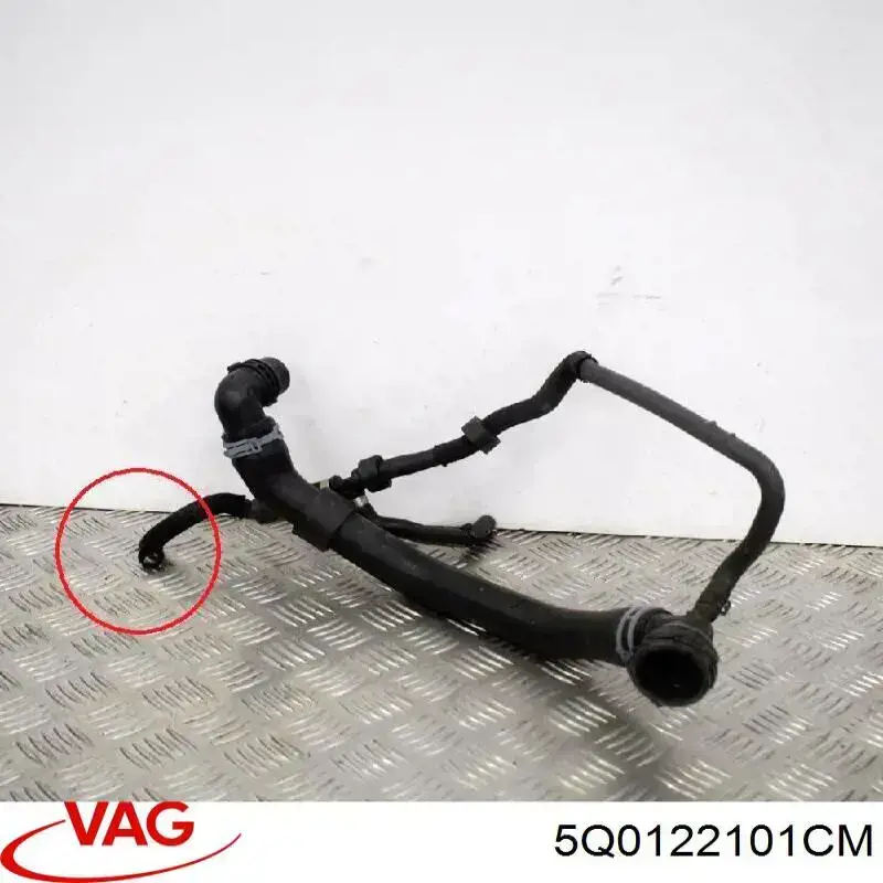 Compre 5Q0122101CM VAG Mangueira (cano derivado) do radiador de esfriamento superior