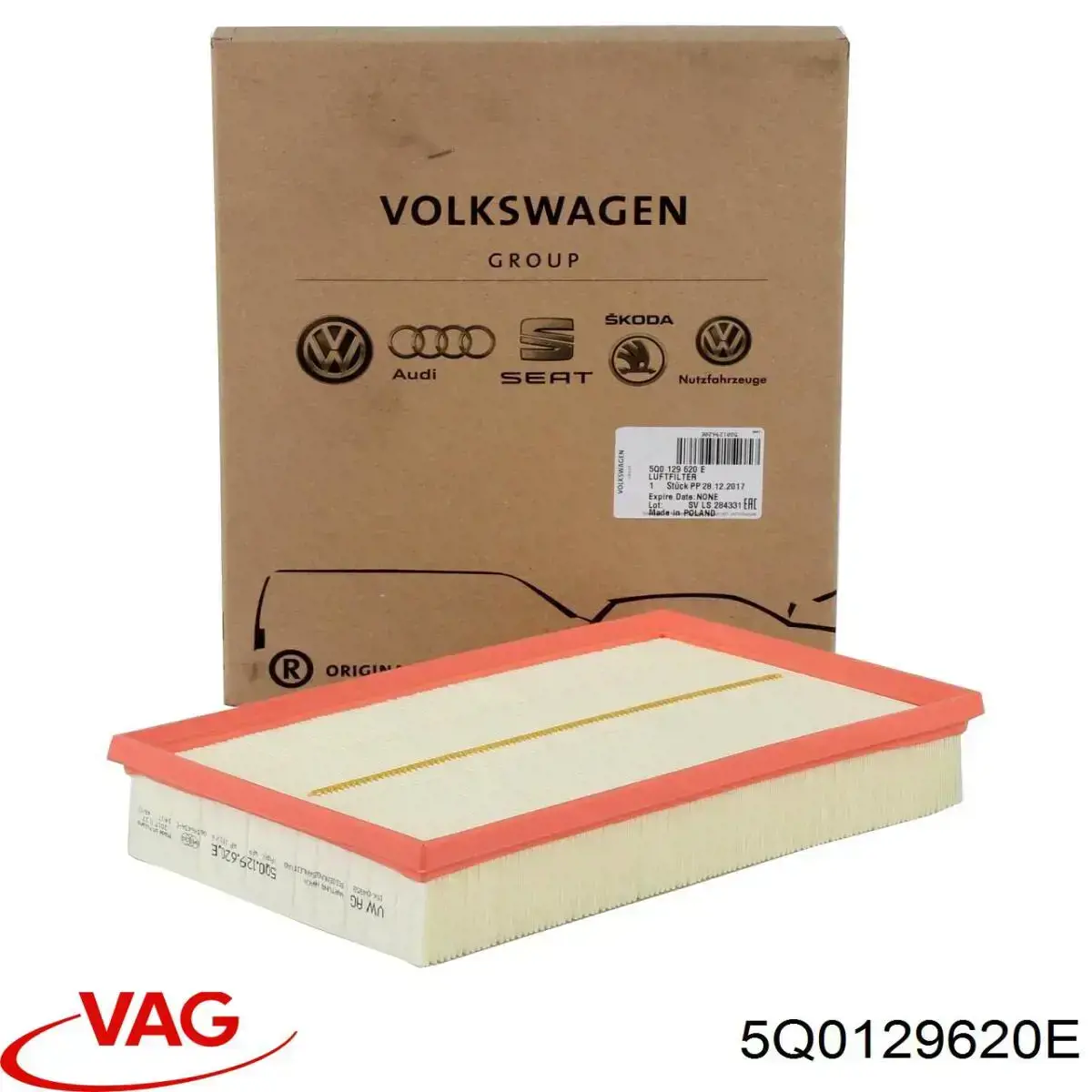 5Q0129620E VAG Filtro de ar