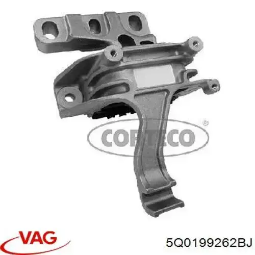 5Q0199262BJ VAG Coxim esquerdo de transmissão (suporte da caixa de mudança)