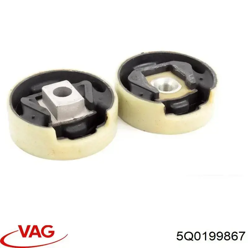 Coxim (suporte) esquerdo de motor 5Q0199867 VAG