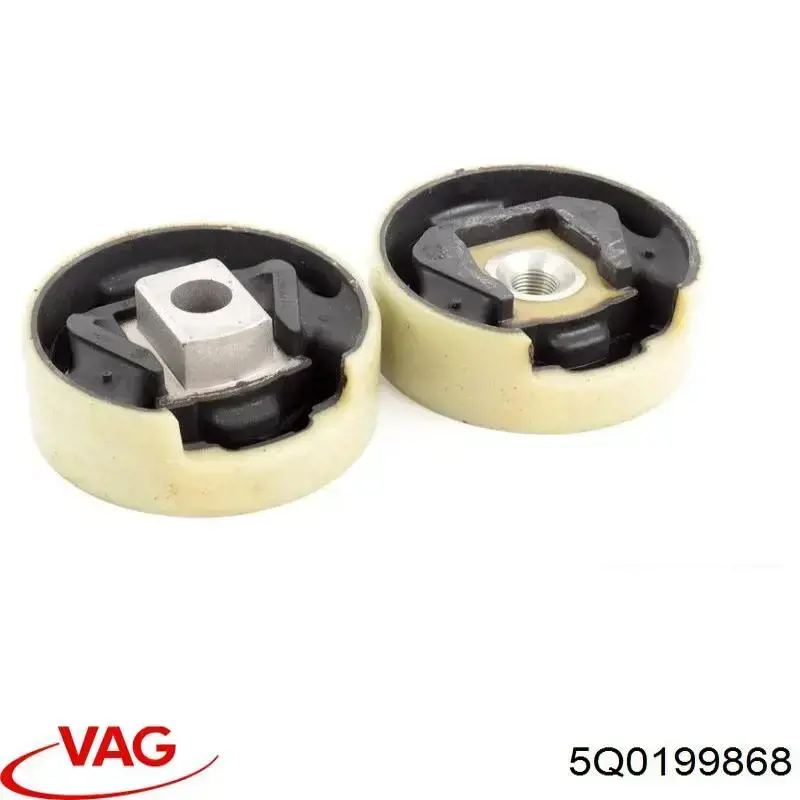 5Q0199868 VAG Bloco silencioso (coxim) de viga dianteira (de plataforma veicular)