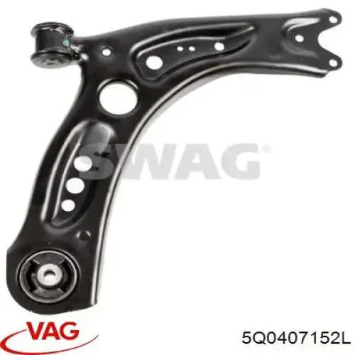 Braço oscilante inferior direito de suspensão dianteira VAG 5Q0407152L preço, a partir de 68,95 USD