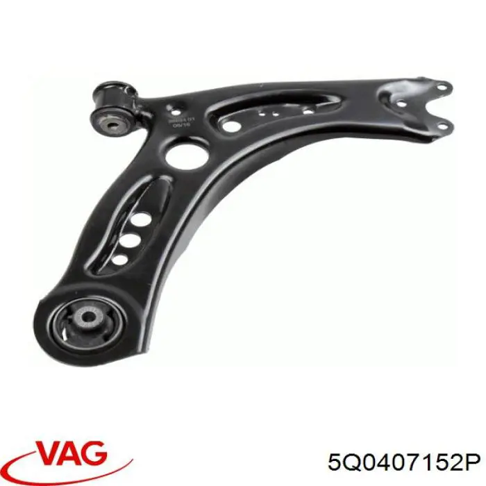 5Q0407152P VAG Braço oscilante inferior direito de suspensão dianteira
