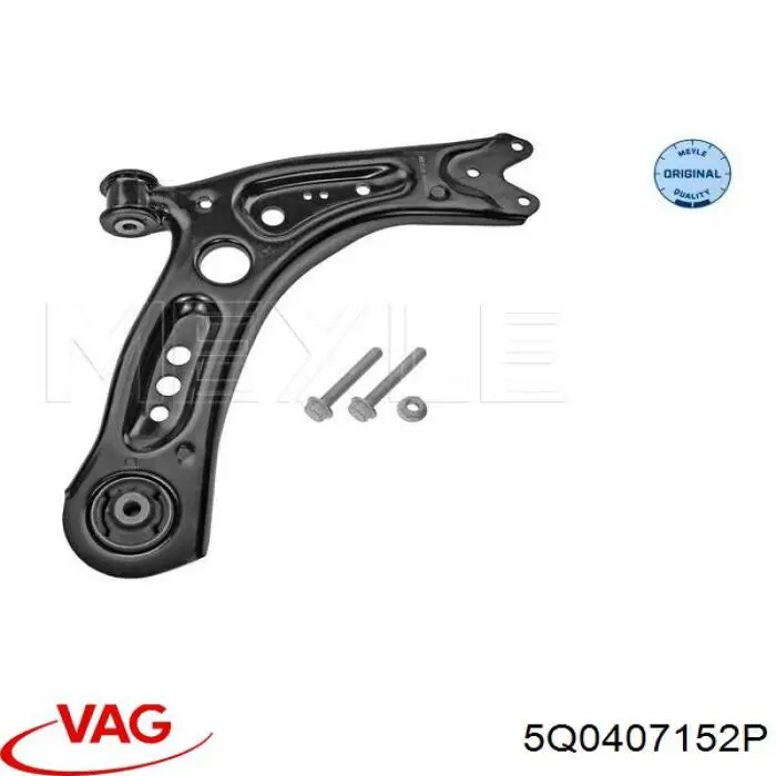 Braço oscilante inferior direito de suspensão dianteira VAG 5Q0407152P preço, a partir de 66,40 USD