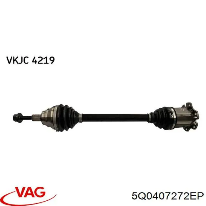 5Q0407452BX VAG Semieixo (acionador) dianteiro direito