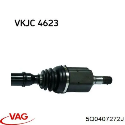 5Q0407272J VAG Semieixo (acionador) dianteiro direito