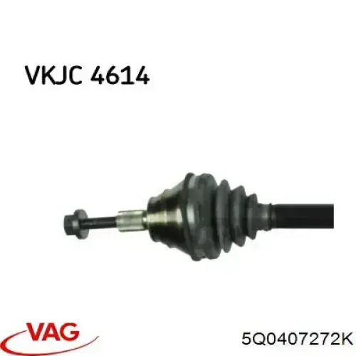 Semieixo (acionador) dianteiro direito VAG 5Q0407272K preço, a partir de 90,44 USD