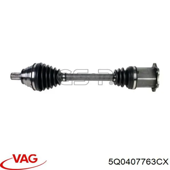 Semieixo (acionador) dianteiro esquerdo VAG 5Q0407763CX preço, a partir de 158,15 USD
