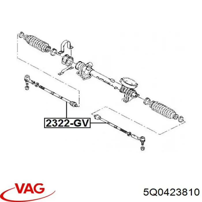 Tração de direção VAG 5Q0423810 preço, a partir de 32,46 USD