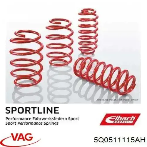Mola traseira VAG 5Q0511115AH preço, a partir de 140,58 USD