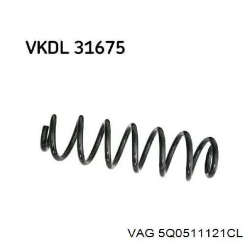 5Q0511121CL VAG Mola traseira
