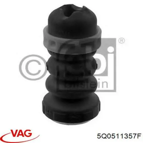5Q0511357F VAG Pára-choque (grade de proteção) de amortecedor traseiro
