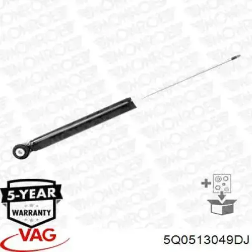 5Q0513049DJ VAG Amortecedor traseiro