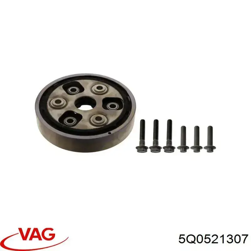 Compre 5Q0521307 VAG Acoplamento elástico traseiro do veio de transmissão