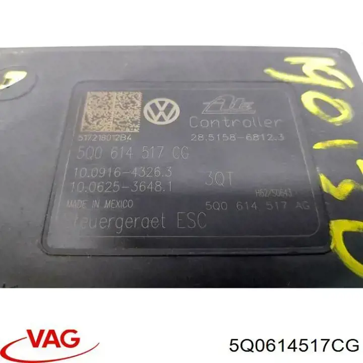 Unidade hidráulico de controlo ABS VAG 5Q0614517CG preço, a partir de 122,58 USD