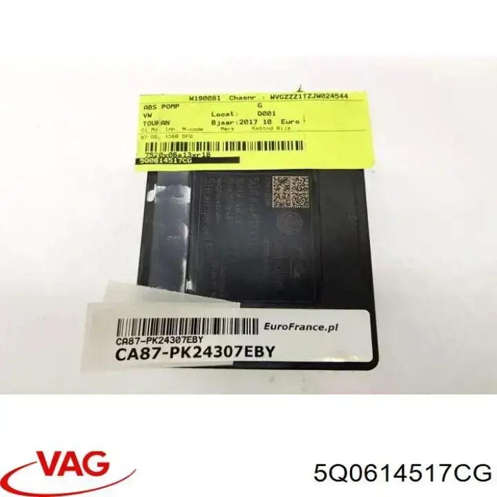 Compre 5Q0614517CG VAG Unidade hidráulico de controlo ABS