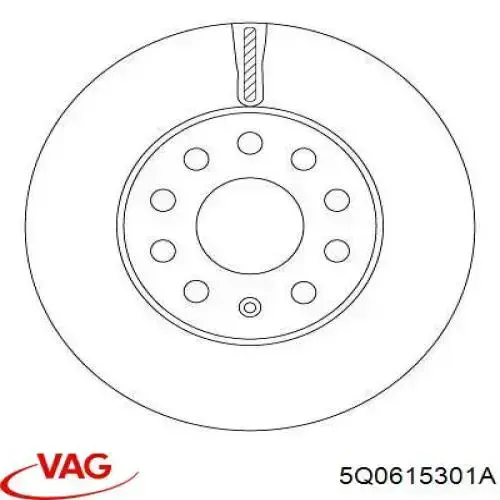 Compre 5Q0615301A VAG Disco do freio dianteiro