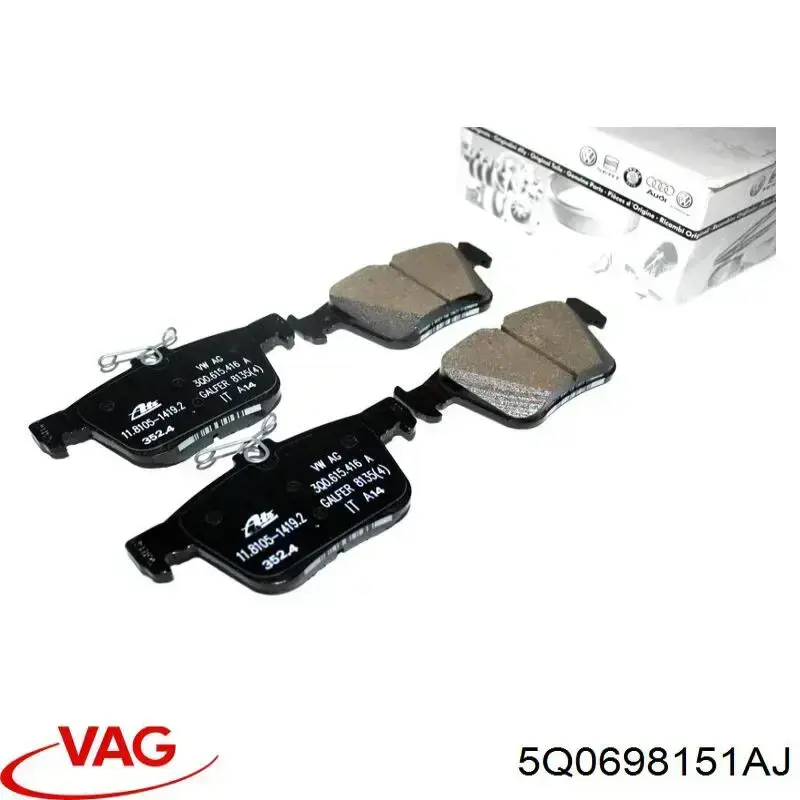 Sapatas do freio dianteiras de disco VAG 5Q0698151AJ preço, a partir de 43,52 USD