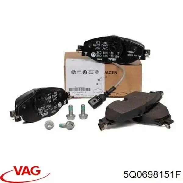 Sapatas do freio dianteiras de disco VAG 5Q0698151F preço, a partir de 34,60 USD