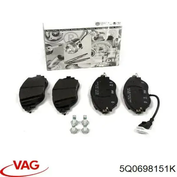 5Q0698151K VAG Sapatas do freio dianteiras de disco