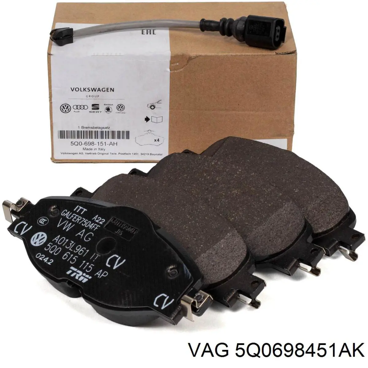 Sapatas do freio traseiras de disco VAG 5Q0698451AK preço, a partir de 29,12 USD