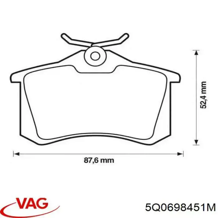 Sapatas do freio traseiras de disco VAG 5Q0698451M preço, a partir de 17,45 USD