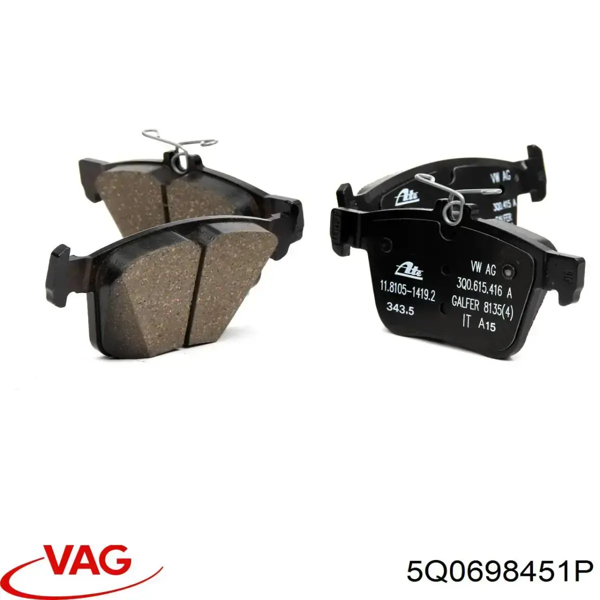 Sapatas do freio traseiras de disco VAG 5Q0698451P preço, a partir de 41,25 USD