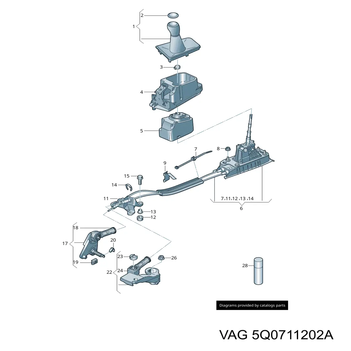 Barra de ligação da Caixa Automática de Mudança VAG 5K0711202A preço, a partir de 60,47 USD