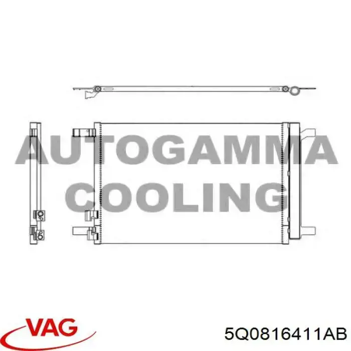 Compre 5Q0816411AB VAG Radiador de aparelho de ar condicionado
