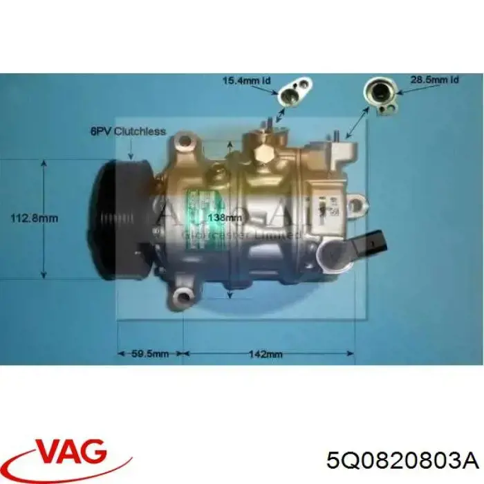 5Q0820803A VAG Compressor de aparelho de ar condicionado